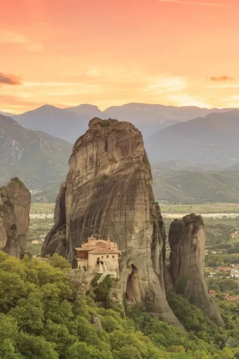 Framed Print : Greece, Thessaly, Meteora, Holy Monastery of Rousanou Framed Print : Greece, Thessaly, Meteora, Holy Monastery of Rousanou