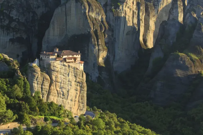 Framed Print : Greece, Thessaly, Meteora, Holy Monastery of Rousanou Framed Print : Greece, Thessaly, Meteora, Holy Monastery of Rousanou