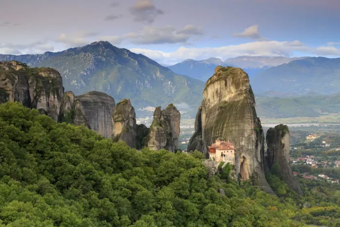 Framed Print : Greece, Thessaly, Meteora, Holy Monastery of Rousanou Framed Print : Greece, Thessaly, Meteora, Holy Monastery of Rousanou