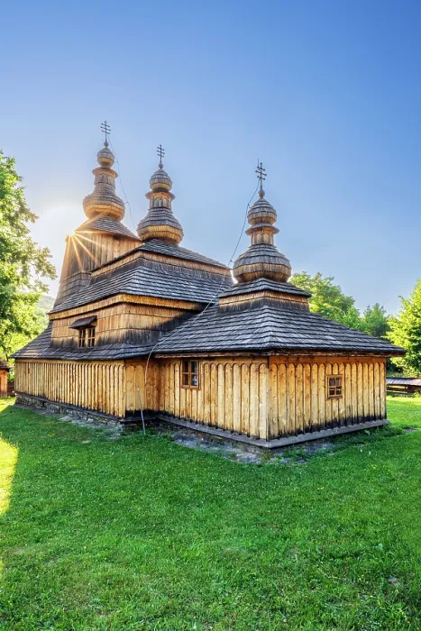 Framed Print : Greek Catholic wooden church of Protection of the Holy Mother of God, Mirol'a, Presov, Slovakia Framed Print : Greek Catholic wooden church of Protection of the Holy Mother of God, Mirol'a, Presov, Slovakia