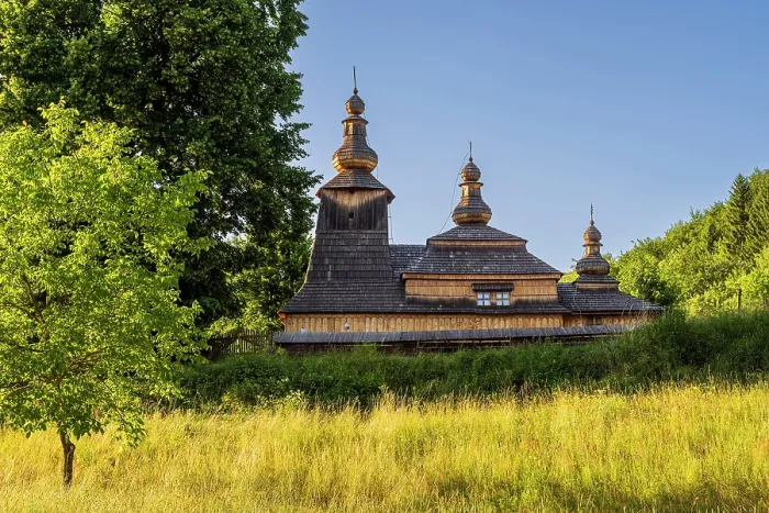 Framed Print : Greek Catholic wooden church of Protection of the Holy Mother of God, Mirol'a, Presov, Slovakia Framed Print : Greek Catholic wooden church of Protection of the Holy Mother of God, Mirol'a, Presov, Slovakia