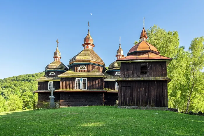 Framed Print : Greek Catholic wooden church of Protection of the Holy Virgin, Nizny Komarnik, Presov, Slovakia Framed Print : Greek Catholic wooden church of Protection of the Holy Virgin, Nizny Komarnik, Presov, Slovakia