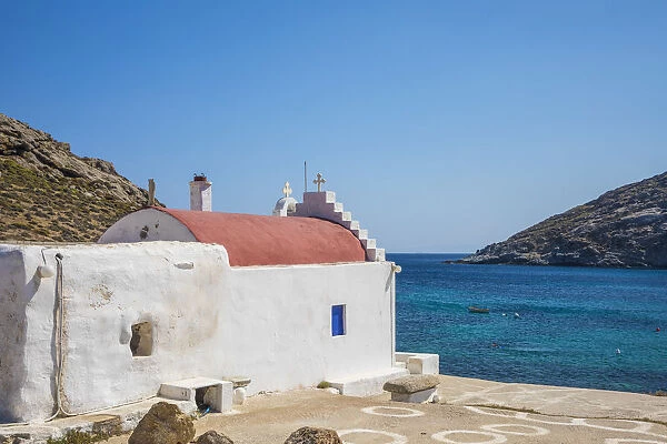 Greek Orthodox chapel, Kalafati Beach, Mykonos, Cyclade Islands, Greece