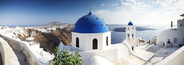 Greek Orthodox Church, Fira, Santorini, Cyclade Islands, Greece