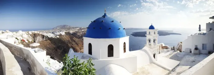 Framed Print : Greek Orthodox Church, Fira, Santorini, Cyclade Islands, Greece Framed Print : Greek Orthodox Church, Fira, Santorini, Cyclade Islands, Greece