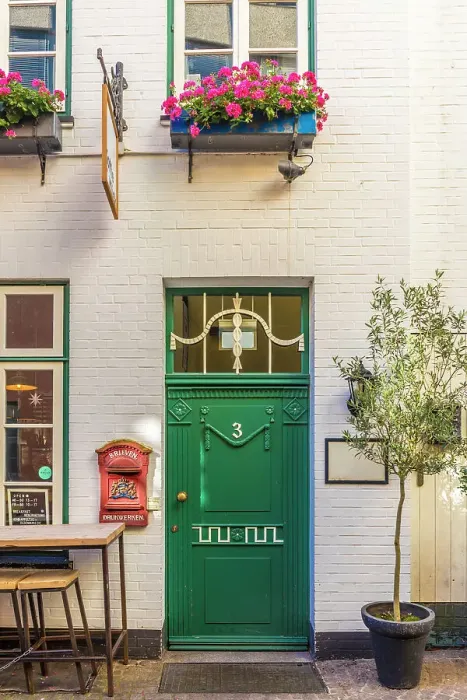 Framed Print : Green door in Bergstrasse in the old town of Oldenburg, Oldenburger Land, Lower Saxony, Germany Framed Print : Green door in Bergstrasse in the old town of Oldenburg, Oldenburger Land, Lower Saxony, Germany