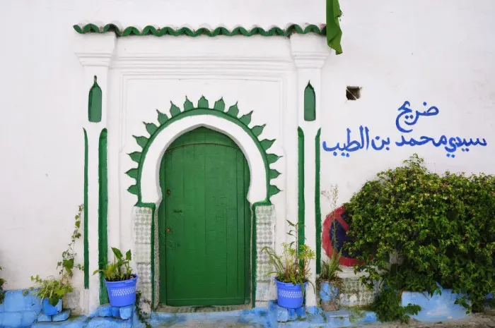 Framed Print : Green door and flowers of the Tanger medina. Morocco Framed Print : Green door and flowers of the Tanger medina. Morocco
