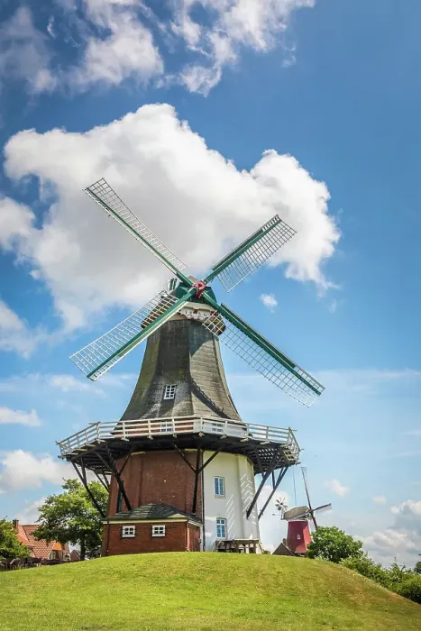 Framed Print : Green Mill, Greetsiel, East Frisia, Lower Saxony, Germany Framed Print : Green Mill, Greetsiel, East Frisia, Lower Saxony, Germany