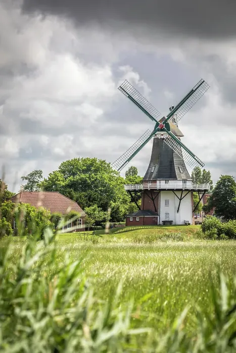Framed Print : Green Mill, Greetsiel, East Frisia, Lower Saxony, Germany Framed Print : Green Mill, Greetsiel, East Frisia, Lower Saxony, Germany