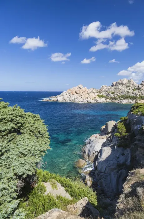 Framed Print : Green plants frame the pristine blue sea and cliffs Capo Testa Santa Teresa di Gallura Framed Print : Green plants frame the pristine blue sea and cliffs Capo Testa Santa Teresa di Gallura