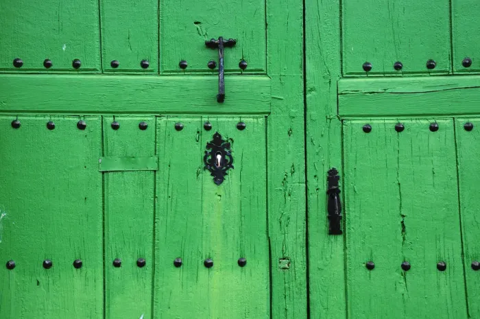 Framed Print : Green traditional door. Castrillo de los Polvazares, Castilla y Leon, Spain Framed Print : Green traditional door. Castrillo de los Polvazares, Castilla y Leon, Spain