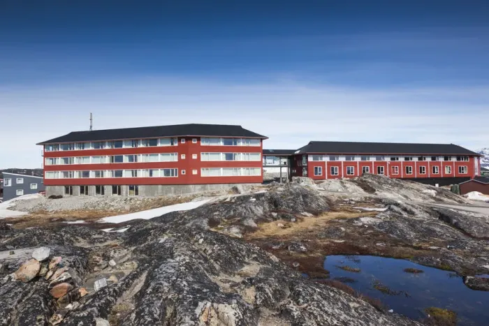 Framed Print : Greenland, Disko Bay, Ilulissat, Hotel Arctic
