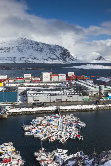 Framed Print : Greenland, Nuuk, commercial port