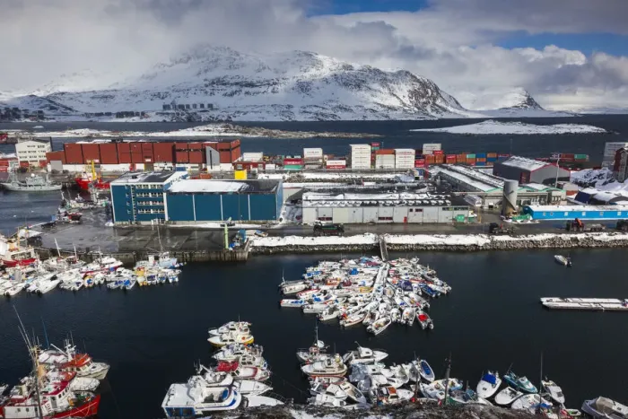 Framed Print : Greenland, Nuuk, commercial port Framed Print : Greenland, Nuuk, commercial port
