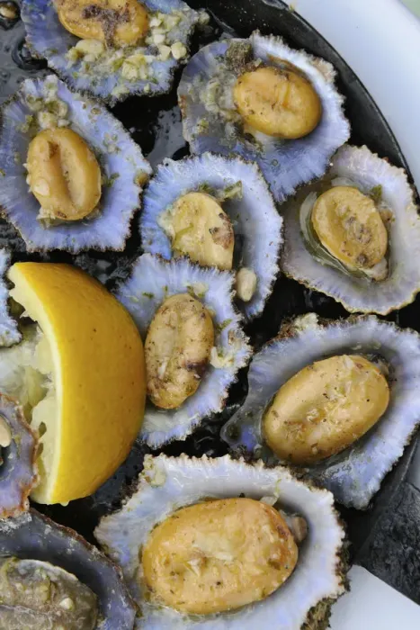 Framed Print : Grilled limpets. Porto Moniz, Madeira. Portugal