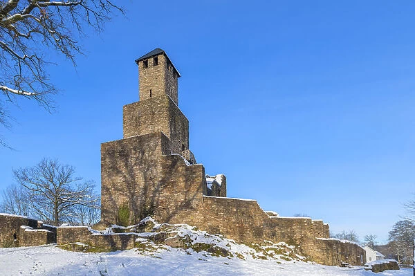 Grimburg castle near Kell am See, Hunsruck, Rhineland-Palatinate, Germany