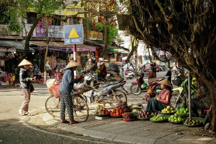 Framed Print : Grocery market stall, Hue, Thua Thien Hue, Vietnam Framed Print : Grocery market stall, Hue, Thua Thien Hue, Vietnam