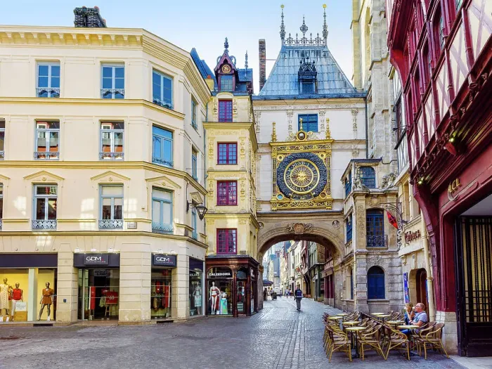Framed Print : Gros Horloge, historic center Rouen, Seine-Maritime, Normandy, France