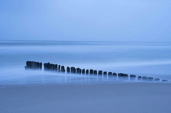 Groyne at Kampen beach, Sylt Island, North Frisian Islands, Schleswig Holstein, Germany