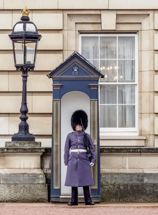 Framed Print : Guard at Buckingham Palace, London, England, United Kingdom