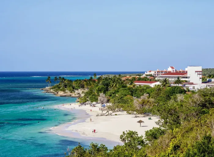 Framed Print : Guardalavaca Beach, elevated view, Holguin Province, Cuba Framed Print : Guardalavaca Beach, elevated view, Holguin Province, Cuba