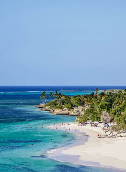 Framed Print : Guardalavaca Beach, elevated view, Holguin Province, Cuba Framed Print : Guardalavaca Beach, elevated view, Holguin Province, Cuba