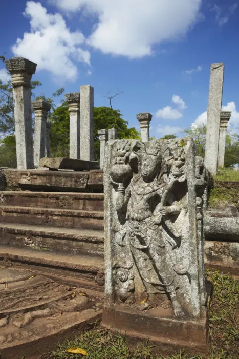 Framed Print : Guardstone of Kujjatissa Pabbata in Mahavihara Monastery, Anuradhapura, (UNESCO World Framed Print : Guardstone of Kujjatissa Pabbata in Mahavihara Monastery, Anuradhapura, (UNESCO World