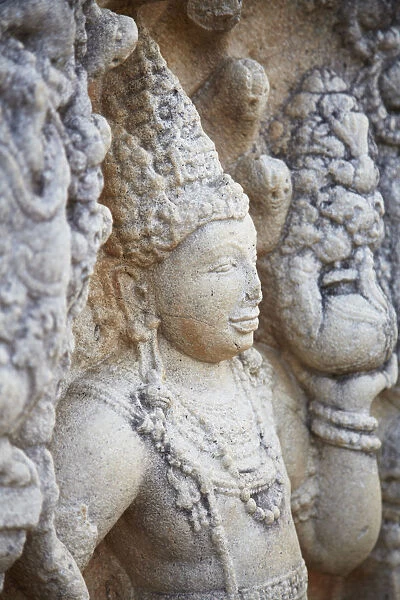 Guardstone at Ratna Prasada, Northern Ruins, Anuradhapura, (UNESCO World Heritage Site)