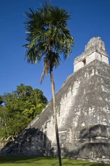 Framed Print : Guatemala, El Peten, Tikal, Gran Plaza, Temple 1, Temple of the Great Jaguar or Templo