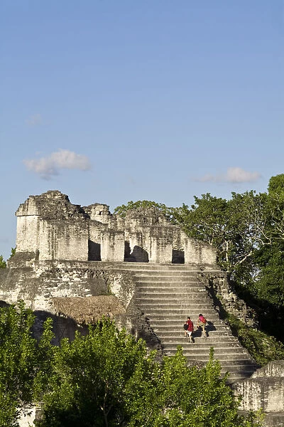 Guatemala, El Peten, Tikal, Gran Plaza, Central Acropolis