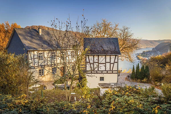 Guenderodehaus above Oberwesel, Middle Rhine Valley, Rhineland-Palatinate, Germany