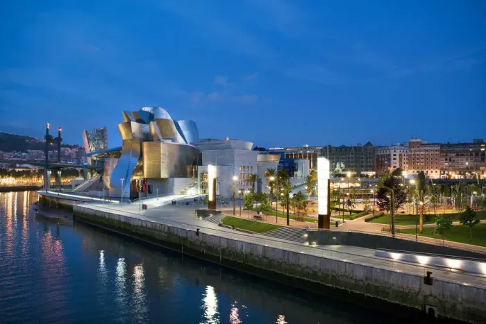 Framed Print : Guggenheim Museum, architect Frank O. Gehry, Bilbao, Basque Country, Spain Framed Print : Guggenheim Museum, architect Frank O. Gehry, Bilbao, Basque Country, Spain