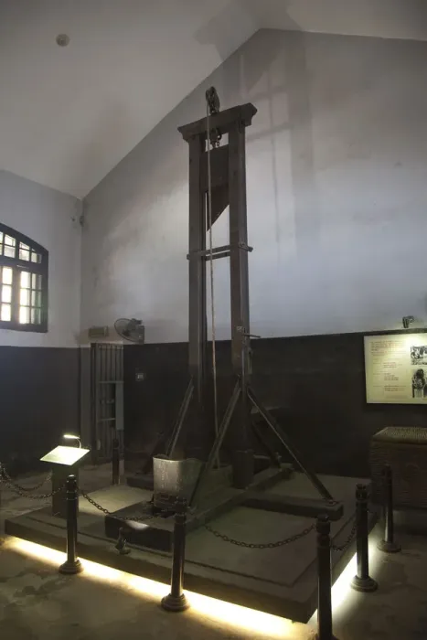 Framed Print : Guillotine at the Hoa Lo Prison (aka Hanoi Hilton), Ba Dinh district, Hanoi, Vietnam