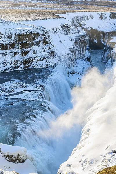 Gullfoss waterfall, Golden Circle, Haukaladur, Iceland, Europe