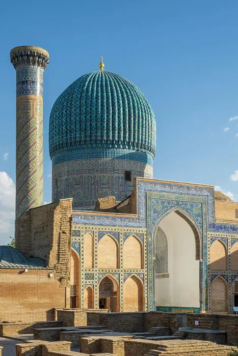 Framed Print : Gur-e-Amir mausoleum, Samarkand, Uzbekistan Framed Print : Gur-e-Amir mausoleum, Samarkand, Uzbekistan
