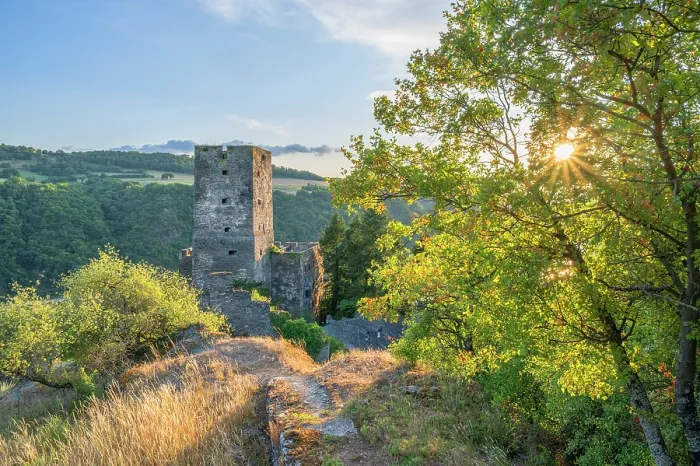 Framed Print : Gutenfels castle at sunset, Kaub, Rhine valley, Rhineland-Palatinate, Germany Framed Print : Gutenfels castle at sunset, Kaub, Rhine valley, Rhineland-Palatinate, Germany