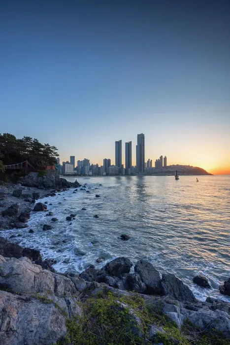 Framed Print : Haeundae Beach at dawn, Busan, South Korea