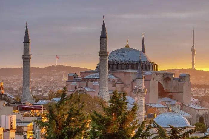 Framed Print : Hagia Sophia at sunrise, Ayasofya, Istanbul, Turkey