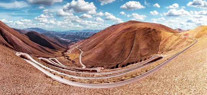 Framed Print : Hairpin bends of a mountain road, Purmamarca, Puna, Jujuy, Argentina Framed Print : Hairpin bends of a mountain road, Purmamarca, Puna, Jujuy, Argentina