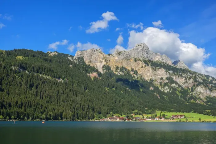 Framed Print : Haldensee with Haller and Tannheim mountains, Tyrol, Austira Framed Print : Haldensee with Haller and Tannheim mountains, Tyrol, Austira