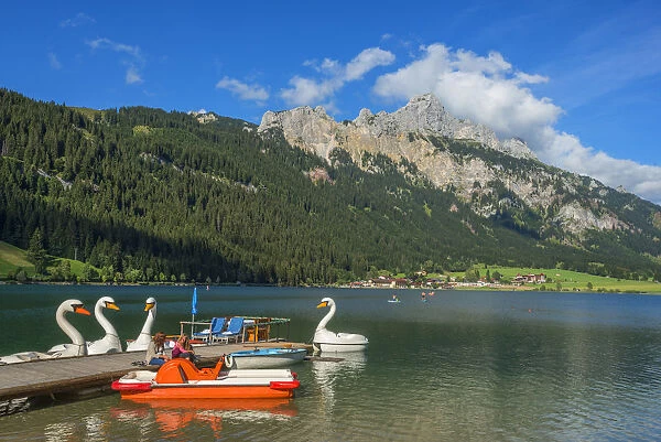 Haldensee with Haller and Tannheim mountains, Tyrol, Austira