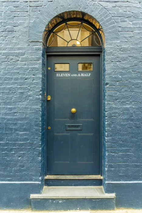 Framed Print : Eleven and a half door number on 18th Century Georgian town houses, Shoreditch, London