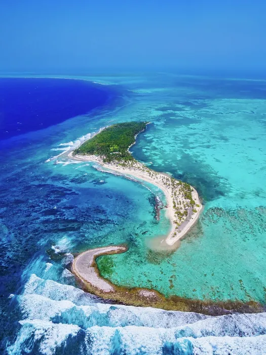 Framed Print : Half Moon Caye, Lighthouse Reef, aerial view, Belize District, Belize Framed Print : Half Moon Caye, Lighthouse Reef, aerial view, Belize District, Belize