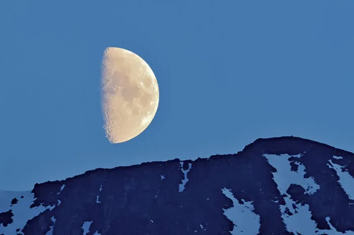 Framed Print : Half moon rising above mountain Stewart Cassiar Highway, British Columbia, Canada Framed Print : Half moon rising above mountain Stewart Cassiar Highway, British Columbia, Canada