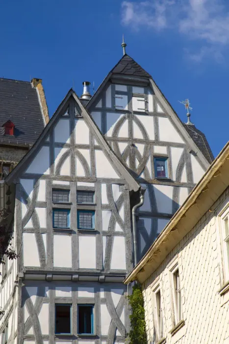 Framed Print : Half-timbered building, Limburg, Hesse, Germany Framed Print : Half-timbered building, Limburg, Hesse, Germany
