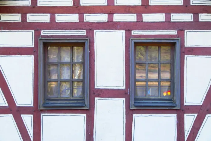Framed Print : Half-timbered building, Oberwesel, Rhineland-Palatinate, Germany Framed Print : Half-timbered building, Oberwesel, Rhineland-Palatinate, Germany