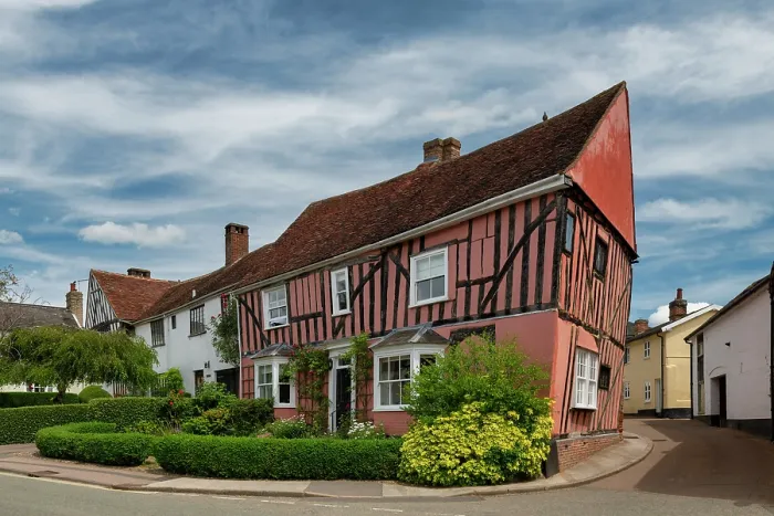 Framed Print : Half-timbered Cordwainers House, Lavenham, Suffolk, England Framed Print : Half-timbered Cordwainers House, Lavenham, Suffolk, England