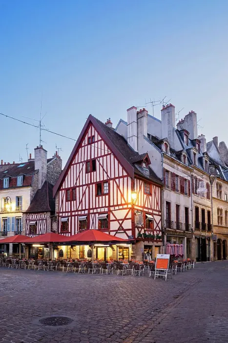 Framed Print : Half timbered house, Dijon, Cote-d'Or, Burgundy, Bourgogne-Franche-Comte, France Framed Print : Half timbered house, Dijon, Cote-d'Or, Burgundy, Bourgogne-Franche-Comte, France