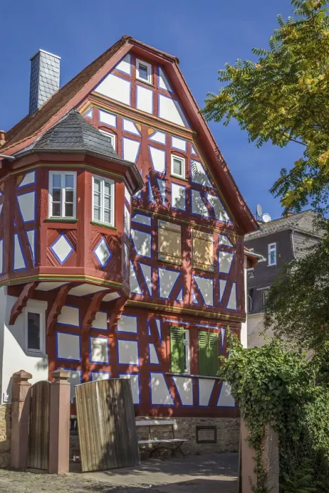 Framed Print : Half-timbered house in the old town of Bad Nauheim, Taunus, Hesse, Germany Framed Print : Half-timbered house in the old town of Bad Nauheim, Taunus, Hesse, Germany