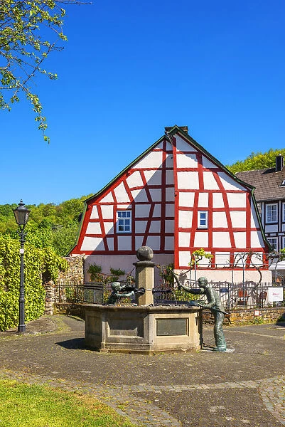 Half-timbered houses at Herrstein, Hunsruck, Rhineland-Palatinate, Germany